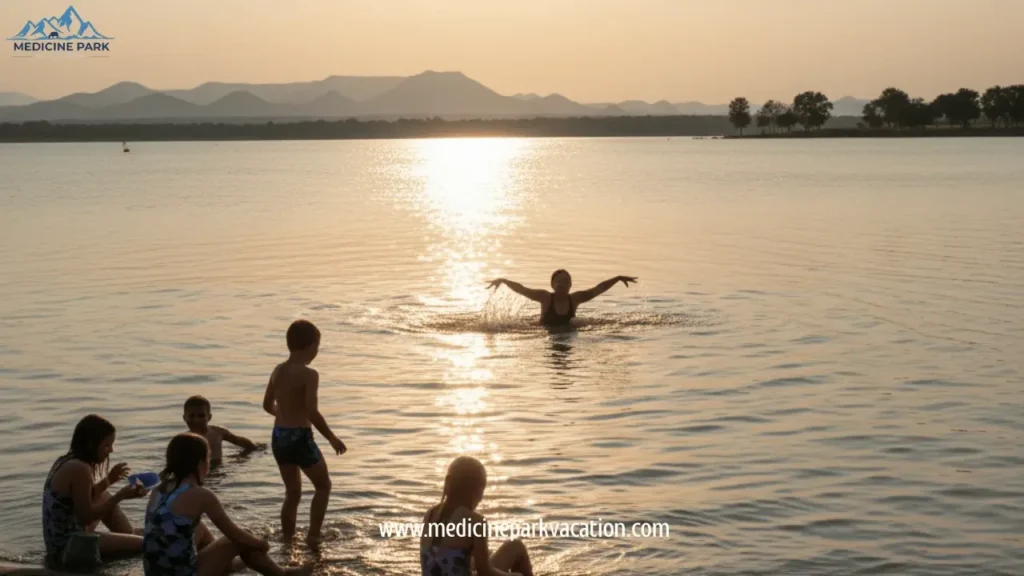 picture of best time for swimming in Lake Lawtonka